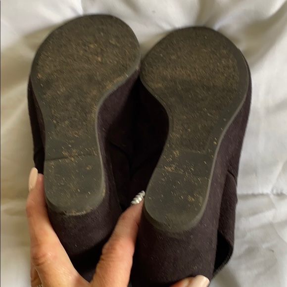 Derek Heart Shoes Black Peep Toe Booties Sz 1 Poshmark